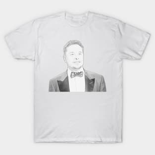 Elon Musk Pencil Sketch T-Shirt